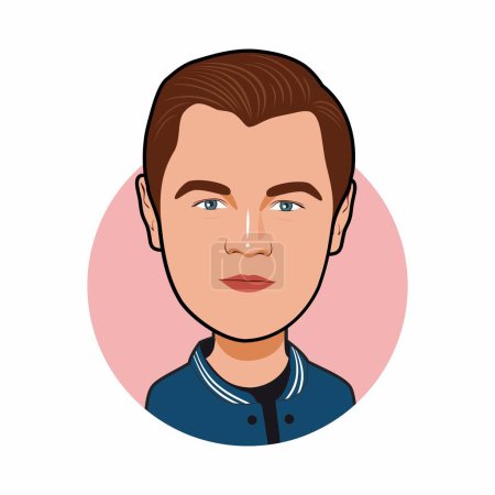 Illustration for Leonardo DiCaprio,  Hollywood actors. Vector image - Royalty Free Image