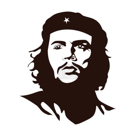 Ilustración de La silueta del Che guevara. Imagen vectorial - Imagen libre de derechos