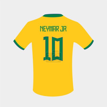Ilustración de Jersey de Neymar. Imagen vectorial - Imagen libre de derechos