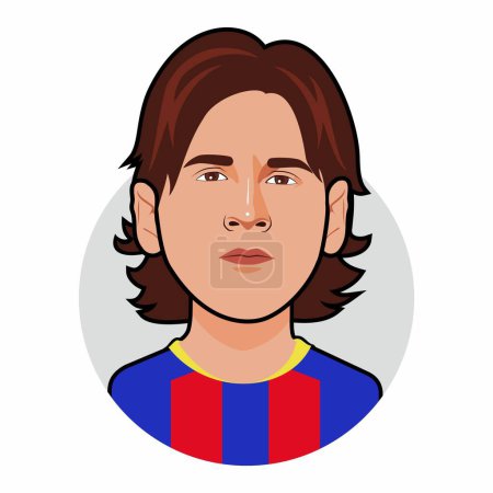 Illustration for Lionel Messi  Soccer players. Vector image - Royalty Free Image
