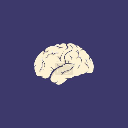 Ilustración de Diseño del logo del cerebro vector plantilla. - Imagen libre de derechos
