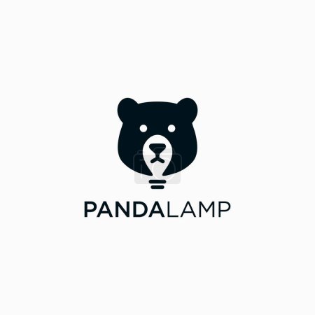 Illustration for Unique bearlamp design logo for premium graphic branding designs - Royalty Free Image