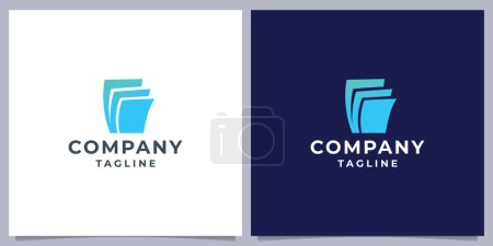 Financial Bar , chart icon logo design flat minimalist vector