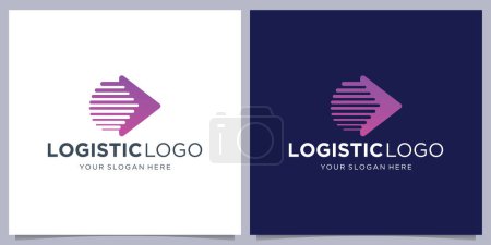 Das Logo des Logistikunternehmens. Pfeil-Symbol. Lieferung. Pfeilvektor, Lieferservice-Logo.