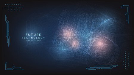 Illustration for Hi-tech digital technology futuristic circuit digital. Abstract futuristic design. artificial intelligence technology. Modern futuristic design. Abstract technology vector illustration background. - Royalty Free Image
