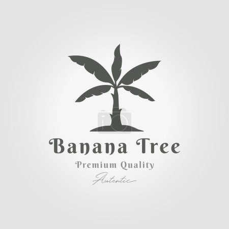 Ilustración de Vector de ilustración de diseño de icono de árbol de plátano simple - Imagen libre de derechos