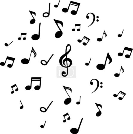 Illustration for Musical notes. music. Vector graphics - Royalty Free Image