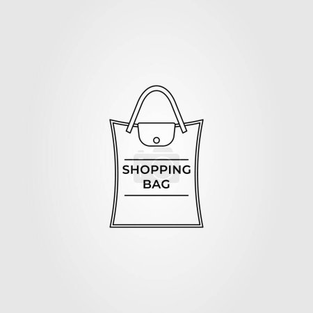 Illustration for Simple paper shopping bag logo vector illustration design - Royalty Free Image