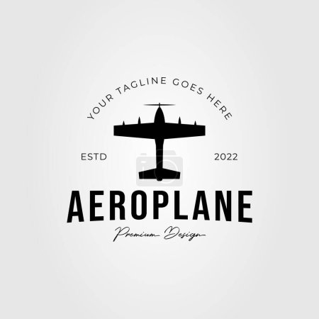 diseño de ilustración vectorial de avión o avión o logotipo plano del entrenador
