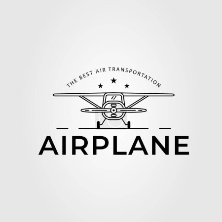 Illustration for Amphibious plane or airplane or aircraft logo vector illustration design - Royalty Free Image