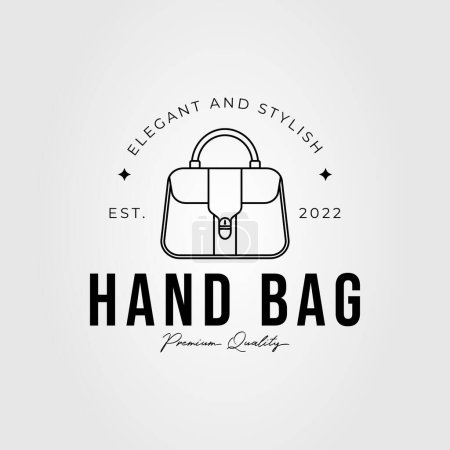 woman handbag or sling bag logo vector illustration design
