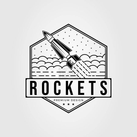 flying rocket or missile launcher logo vector illustration design