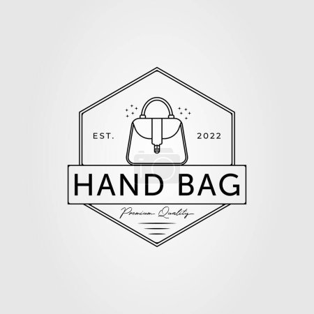 Téléchargez les illustrations : Sac de femme ou sac à main ou sac à bandoulière logo vectoriel illustration design - en licence libre de droit