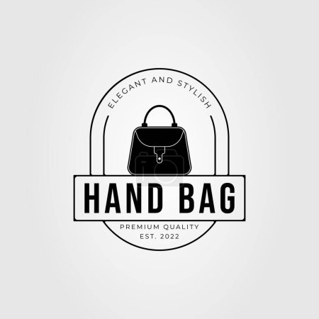 Frauen Handtasche oder Schleudertasche Logo Vektor Illustration Design