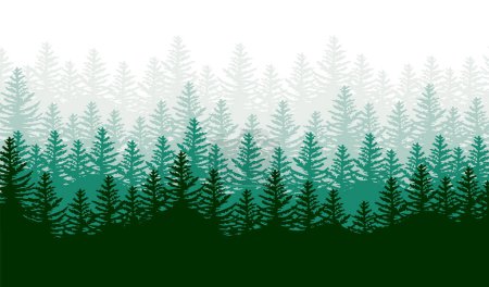Photo for Spruce treeline silhouette landscape. Pine tree silhouette landscape - Royalty Free Image