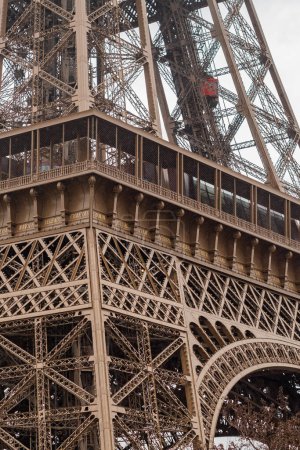 Photo for Detail of the Eiffel Tower in autumn in the rain in Paris - France - Royalty Free Image