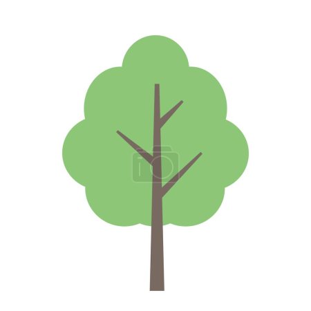 Eine einfache Illustration eines flauschigen Baumes
