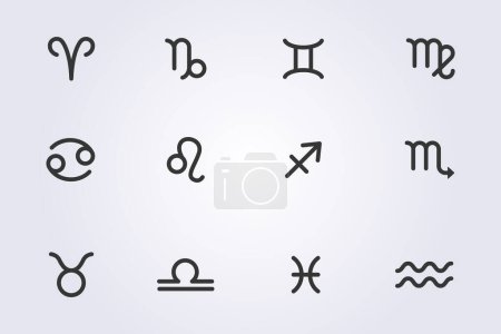 Illustration for Set of zodiac signs vector illustrtaion design - Royalty Free Image