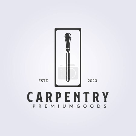 Illustration for Carpentry tool wood file logo vector illustration design - Royalty Free Image