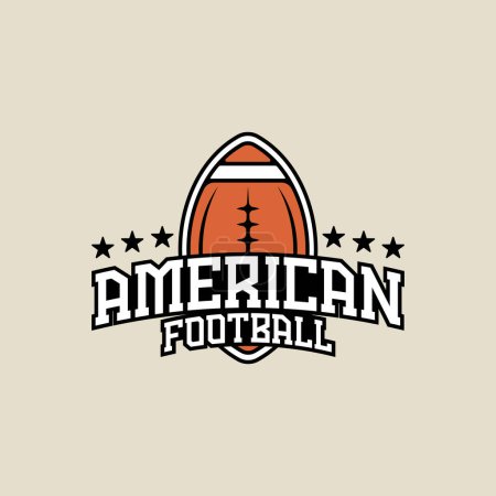 Photo for American football logo vector illustration template icon graphic design. sport of ball sign or symbol for club or league concept - Royalty Free Image