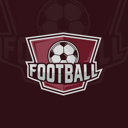 Photo for Soccer football emblem logo vector illustration template icon graphic design. ball sport sign or symbol with badge shield for club or team sport - Royalty Free Image