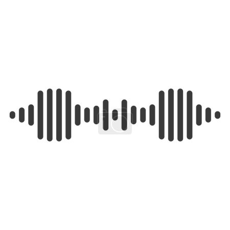 Illustration for Sound signal line icon isolated on white background.Vector illustration. - Royalty Free Image