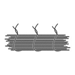 Steel reinforcing rods glyph icon isolated on white background.Vector illustration.