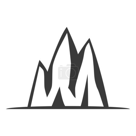 Illustration for Rocky Mountains glyph icon isolated on white background.Vector illustration - Royalty Free Image