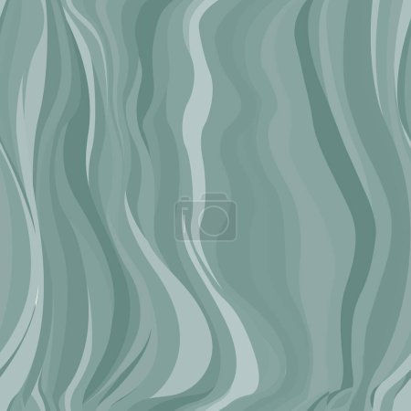Illustration for Seamless vector pattern in turquoise tones for prints on wallpaper, packaging, as well as for interior design and views in aqua style - Royalty Free Image