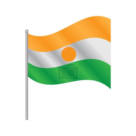 Téléchargez les illustrations : Niger drapeau images illustration design - en licence libre de droit
