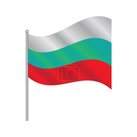 Illustration for Bulgaria flag images illustration design - Royalty Free Image