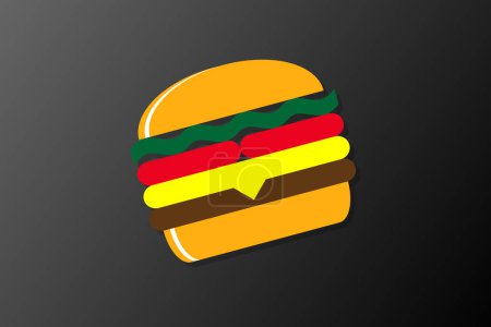 Téléchargez les photos : Burger Fast Food Logo simple. - en image libre de droit