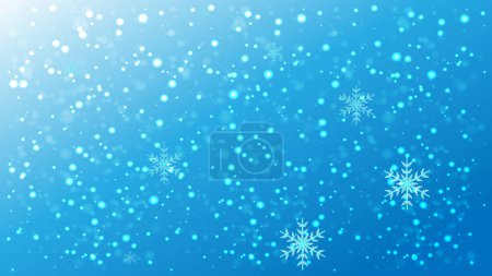 Téléchargez les photos : Chute de neige avec des flocons de neige et un fond d'écran bleu ciel hiver. Fond de neige d'hiver. Ciel enneigé. Chute de neige. - en image libre de droit