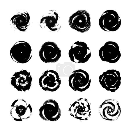 Illustration for Three Corners Swirl Abstract Hurricane Vortex Logo. - Royalty Free Image
