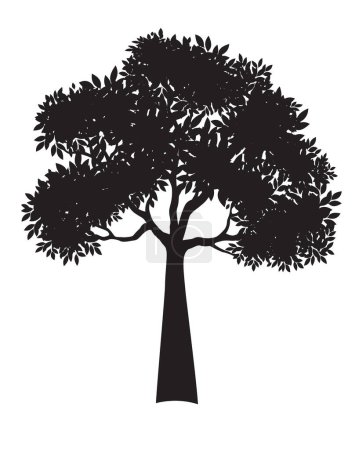Photo for Spring Tree with Leaves. Vector outline Illustration. - Royalty Free Image