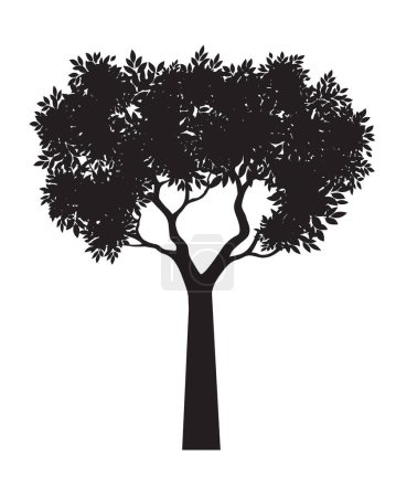 Photo for Spring Tree with Leaves and Roots. Vector outline Illustration. - Royalty Free Image