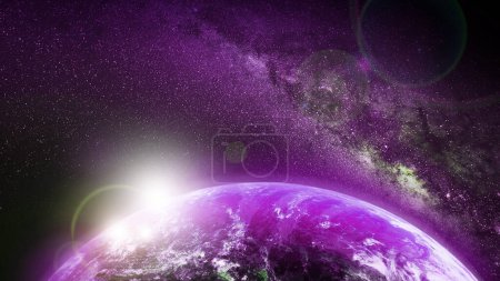 Téléchargez les photos : Lever du Soleil de l'Espace Galactique : Beauté Céleste et Aube Cosmique - en image libre de droit