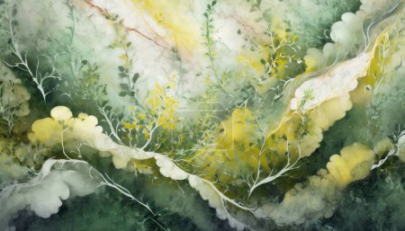 Luftige Wildblumen: Mittsommergrüner Marmor