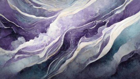 Dramatic Sky Vibes: Moody Lavender Marble Art