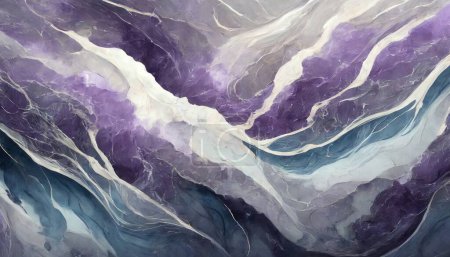Mystical Atmosphere: Lavender Hues Marble Background
