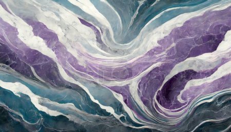 Whirlwind of Lavender: Stormy Sky Marble Design