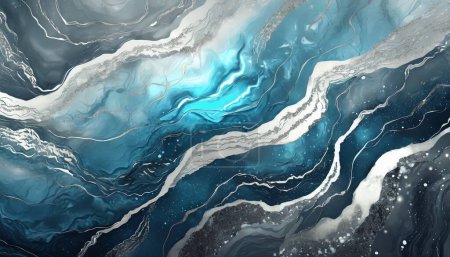 Ruhige Gewässer: Silber Mondlicht Marmor Textur