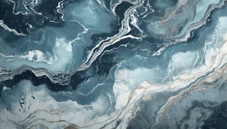 Moonlit Majesty: Celestial Ocean Marble Patterns