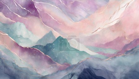 Ilustración de Gradiente Skyline: Fondo de mármol de pastel pacífico - Imagen libre de derechos