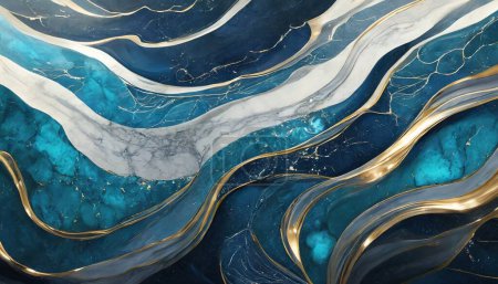 Tranquil Night Reflections: Deep Blue Marble