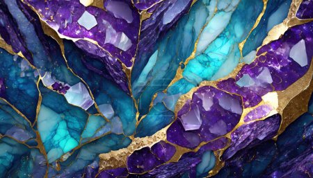 Enchanting Crystalline Depths: Cobalt Marble"