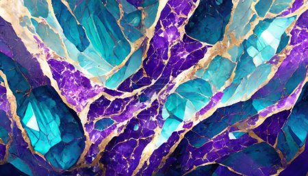 Abstract Gemstone Texture: Cobalt Crystal Elegance