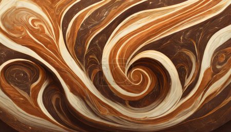 Comforting Hues: Cinnamon-Inspired Swirls