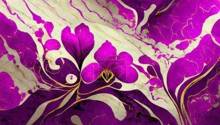 Ilustración de Purple Royalty: Textura de orquídea opulenta - Imagen libre de derechos