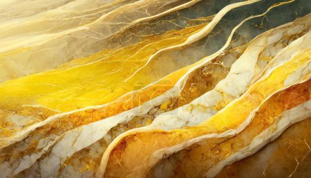 Gradient Bliss: Vibrant Goldenrod Marble
